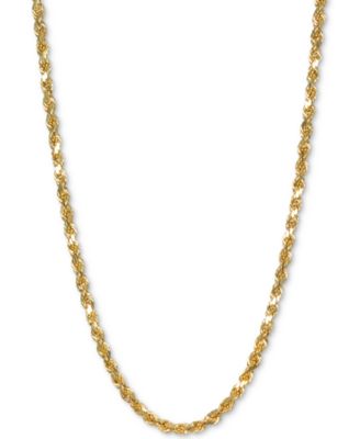 Italian Gold Forza Rope Chain 26" Necklace (2-3/4mm) in 14k Gold