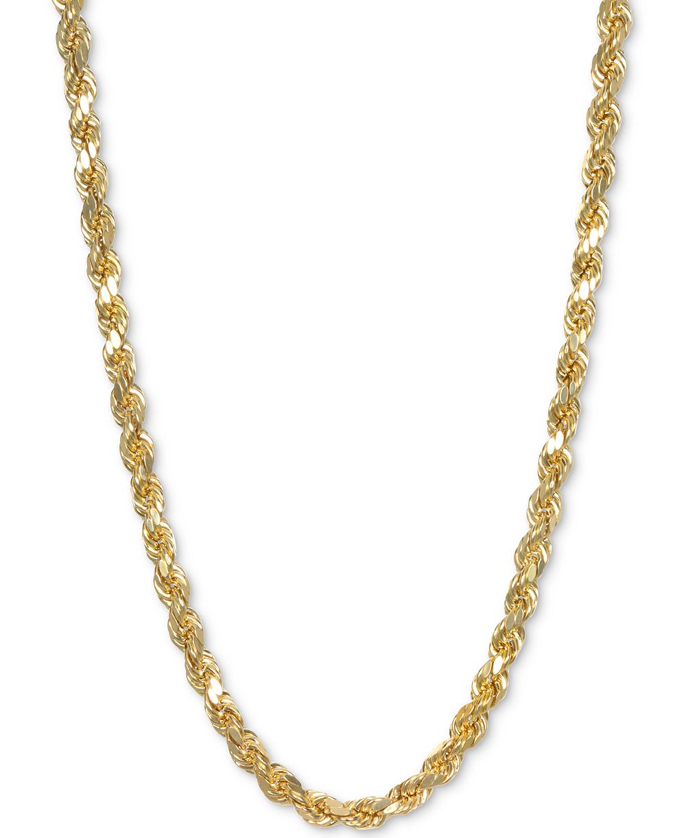 Цепочка-ожерелье Italian Gold Forza Rope Chain 18" (4-1/10mm) в 14k Gold