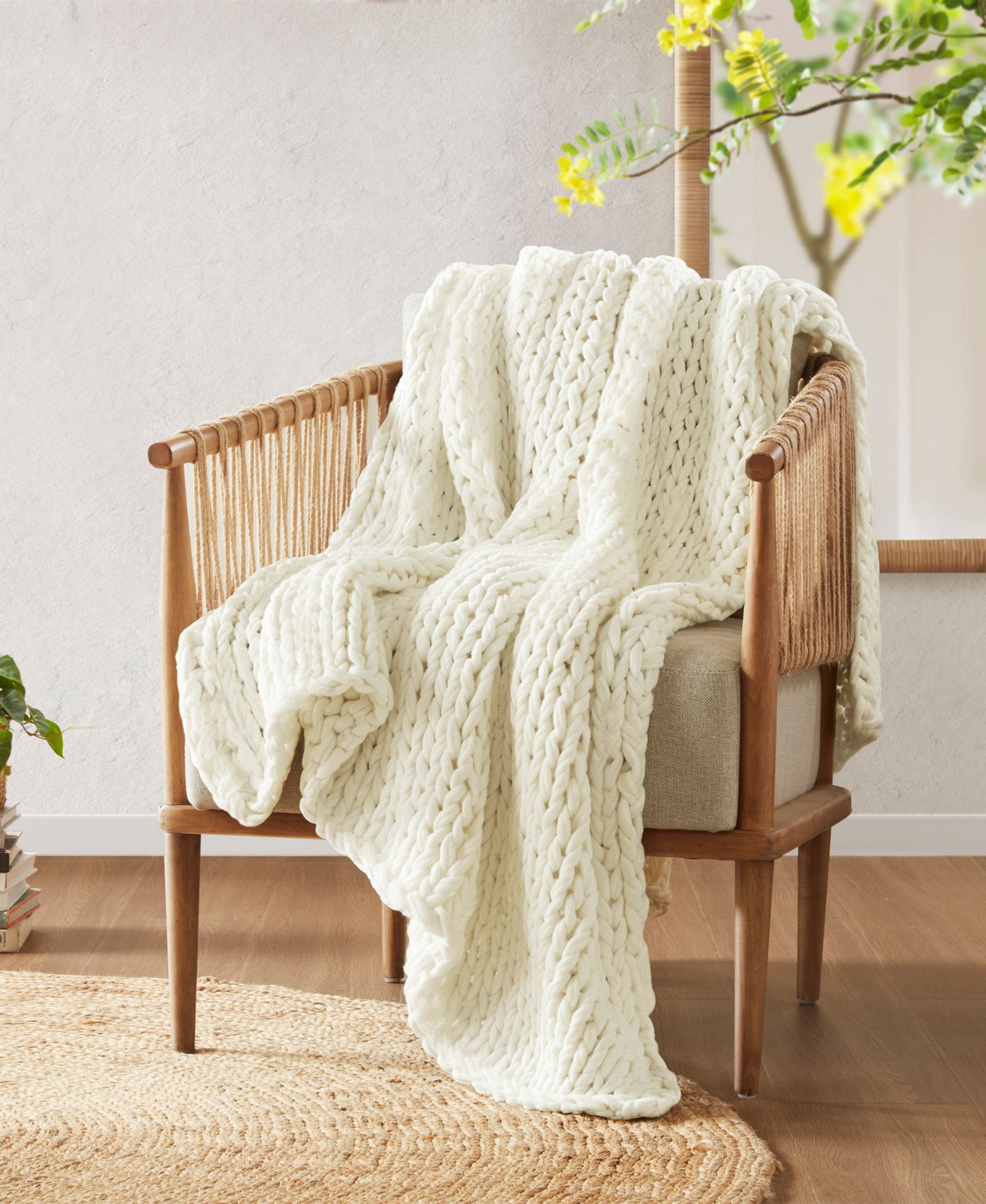 Madison Park Chunky-Knit Handmade Throw, 50" x 60"