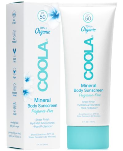 Солнцезащитный крем для тела Coola Fragrance-Free Mineral SPF 50, 5-oz.