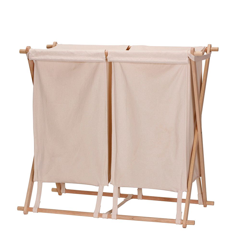 Деревянная корзина для белья Household Essentials X-Frame