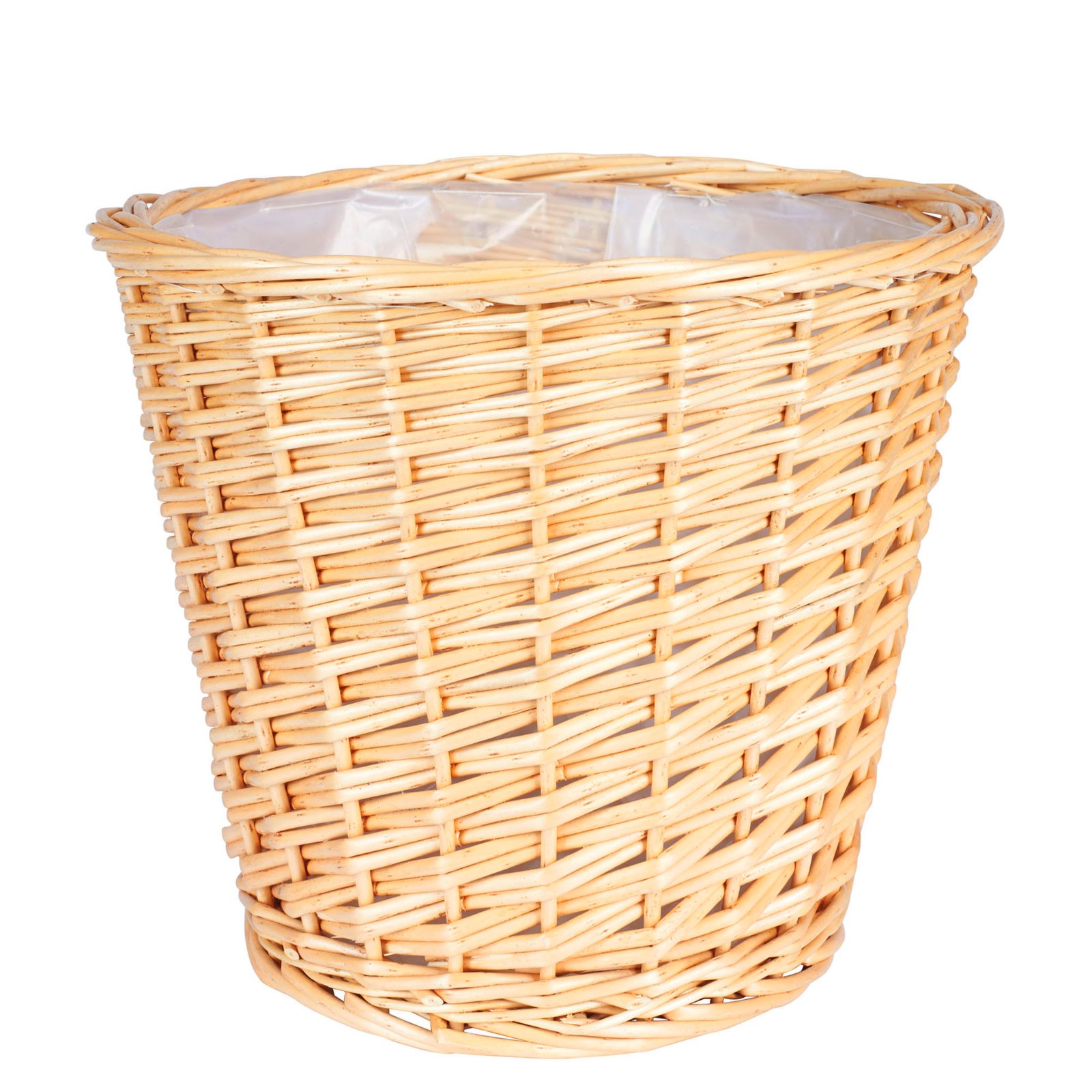 Household Essentials Плетеная корзина для мусора из ивы с пластиковым вкладышем