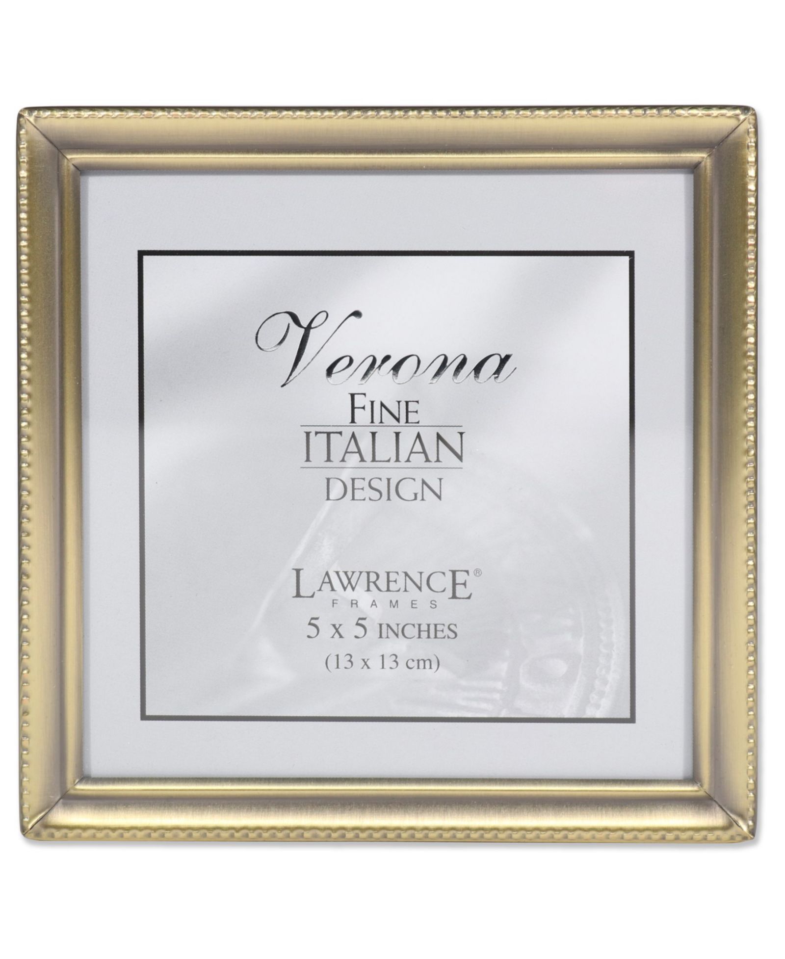 Lawrence Frames антикварная латунная фоторамка с декоративным бордром, 5" x 5"