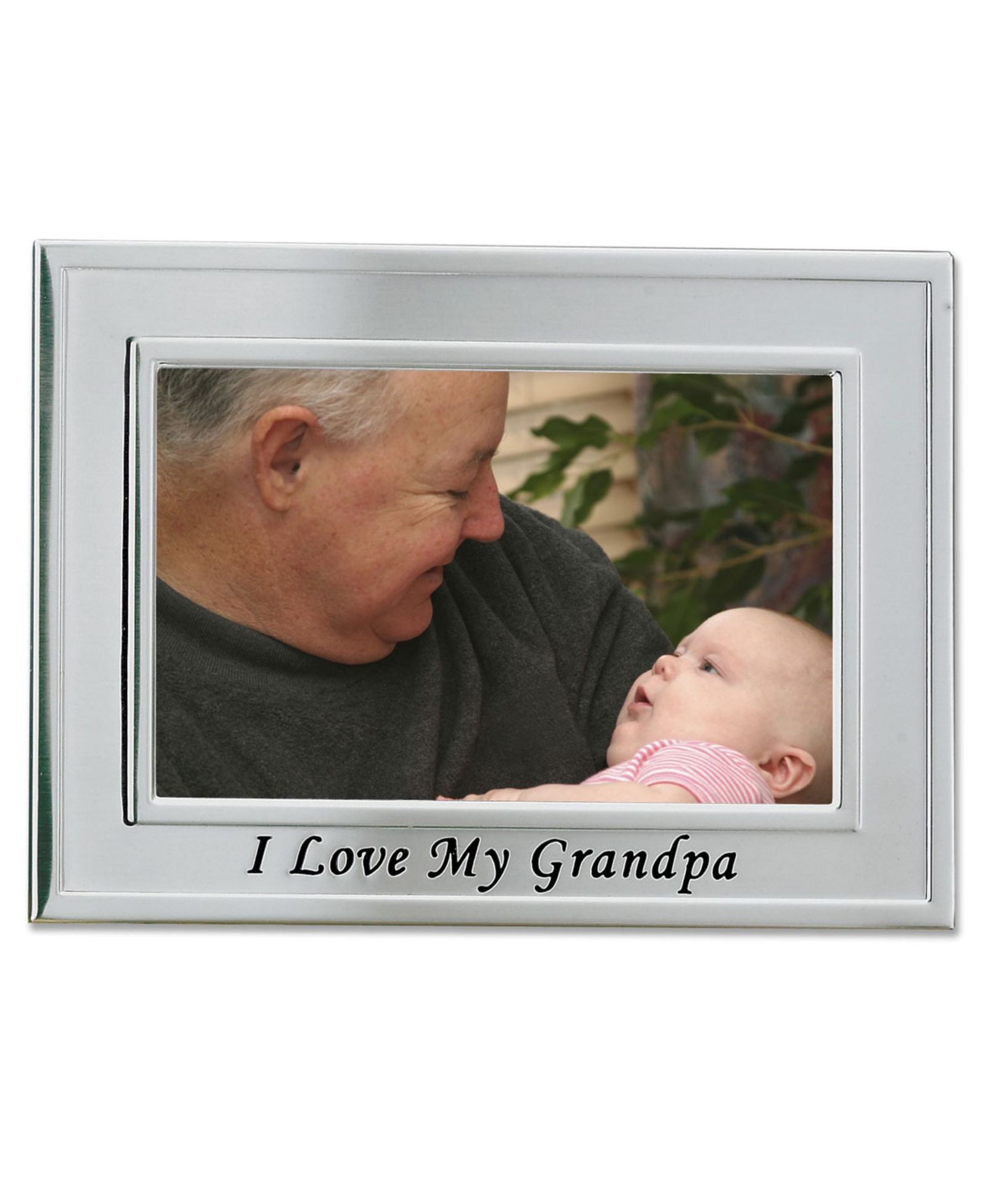 Рамка для фото Lawrence Frames Brushed Metal I Love My Grandpa - Sentiments Collection - 4" x 6"