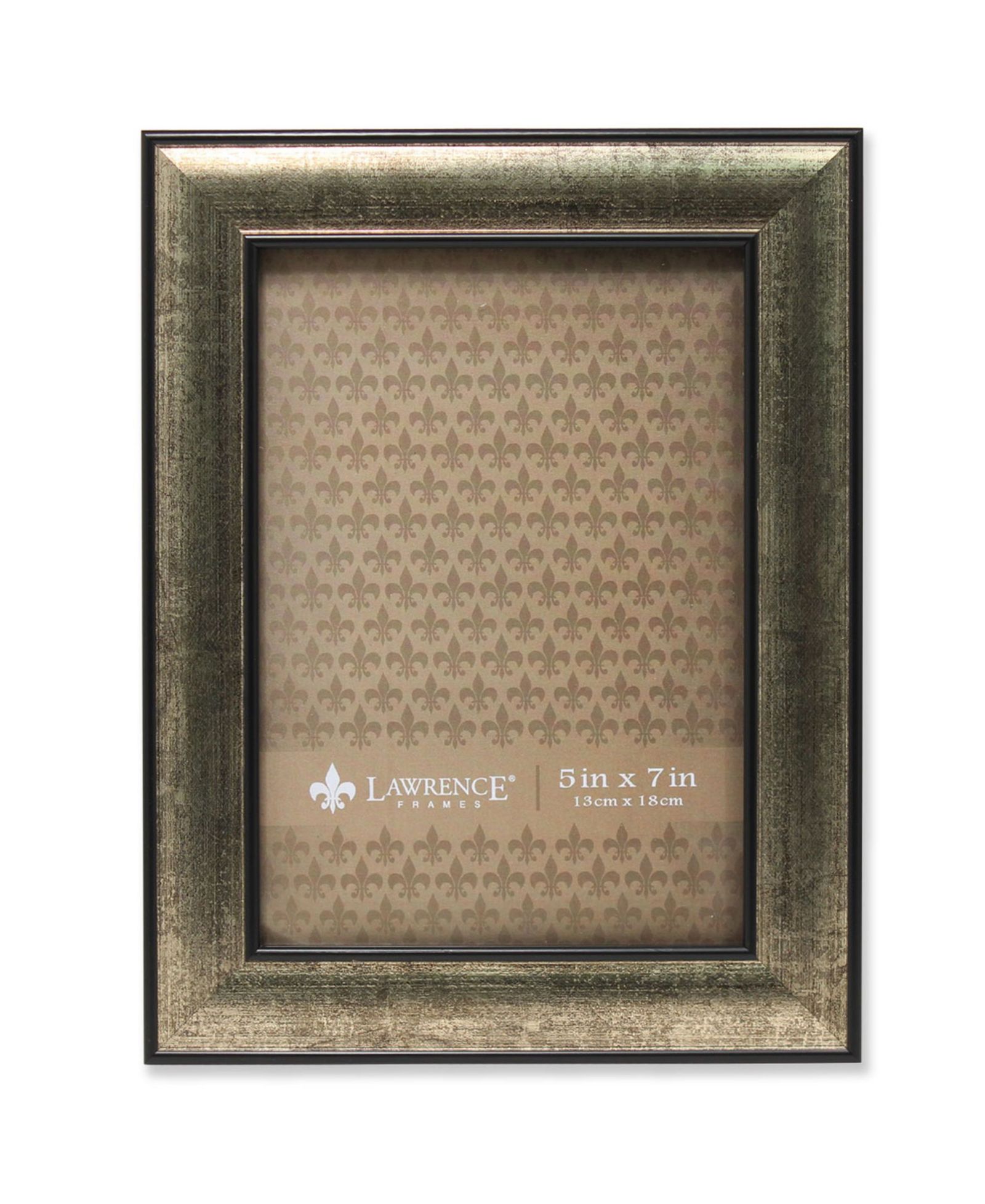 Рамка для фото Lawrence Frames Domed Burnished Silver and Black 5" x 7"