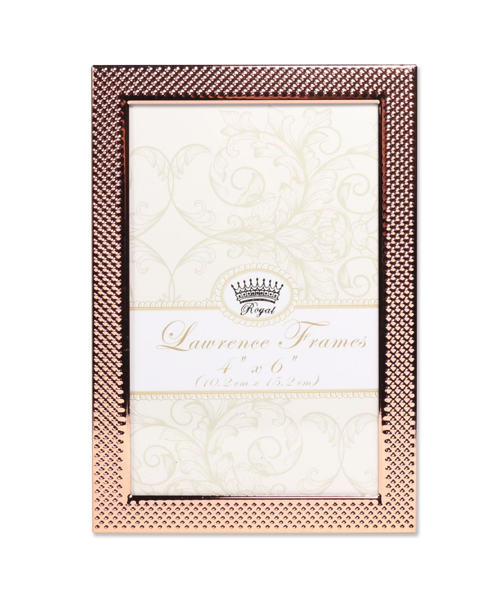 Медная фоторамка Lawrence Frames с узором в горошек, 4" x 6"