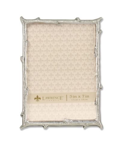 Lawrence Frames серебристая металлическая фоторамка с дизайном ветвей - 5" x 7"