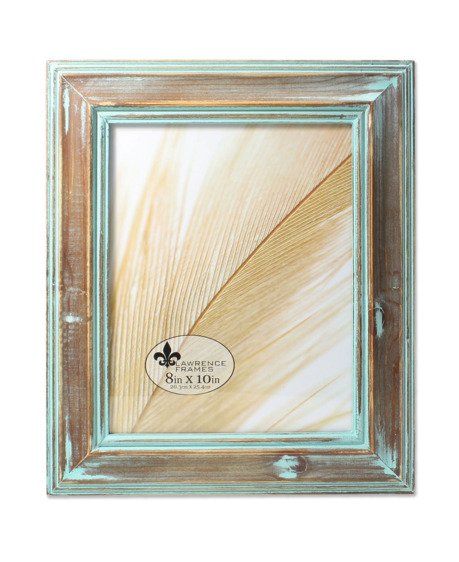 Lawrence Frames Weathered Wood with Verdigris Wash Picture Frame - 8" x 10"