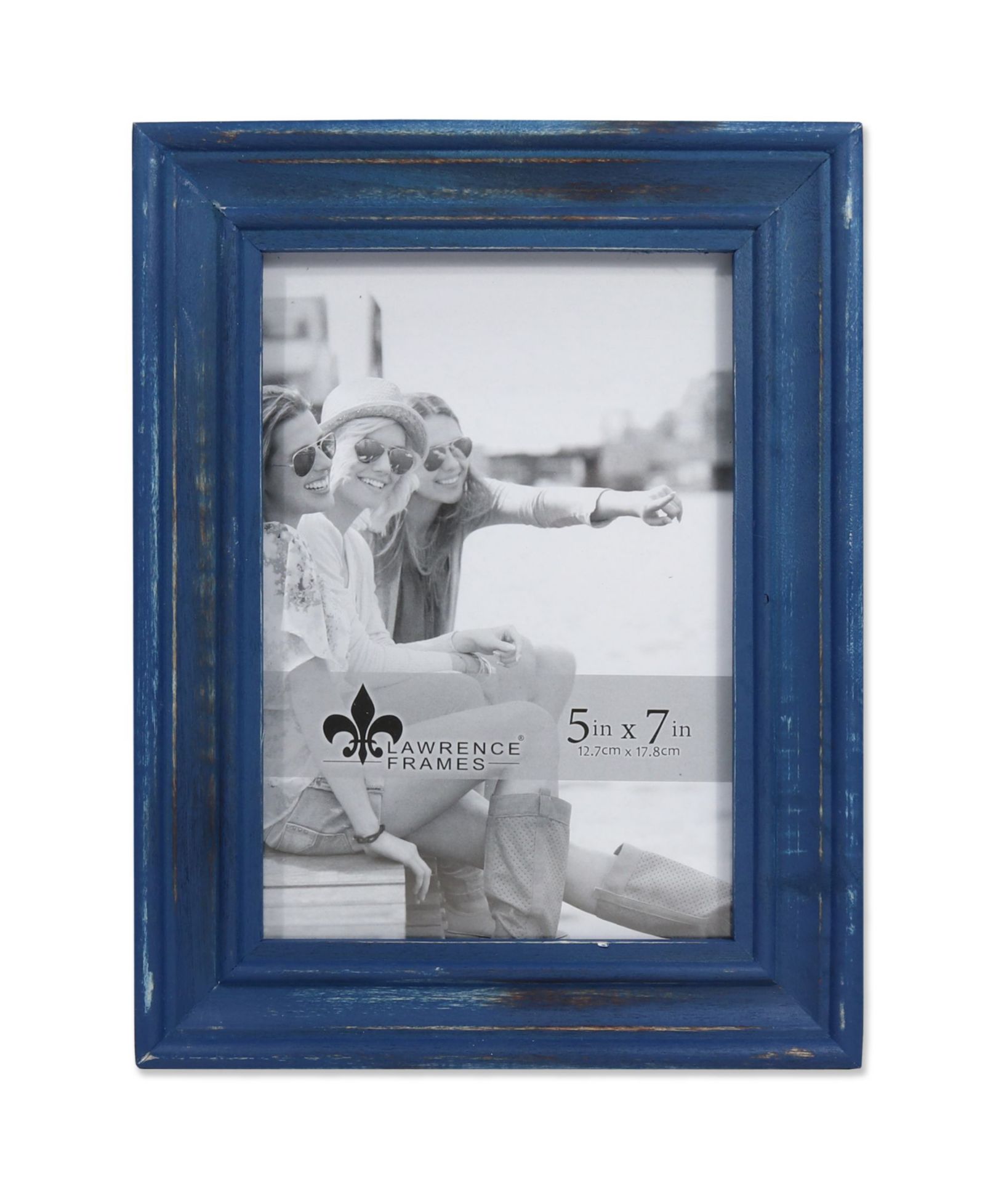 Lawrence Frames Durham деревянная фоторамка, темно-синяя, 5" x 7"