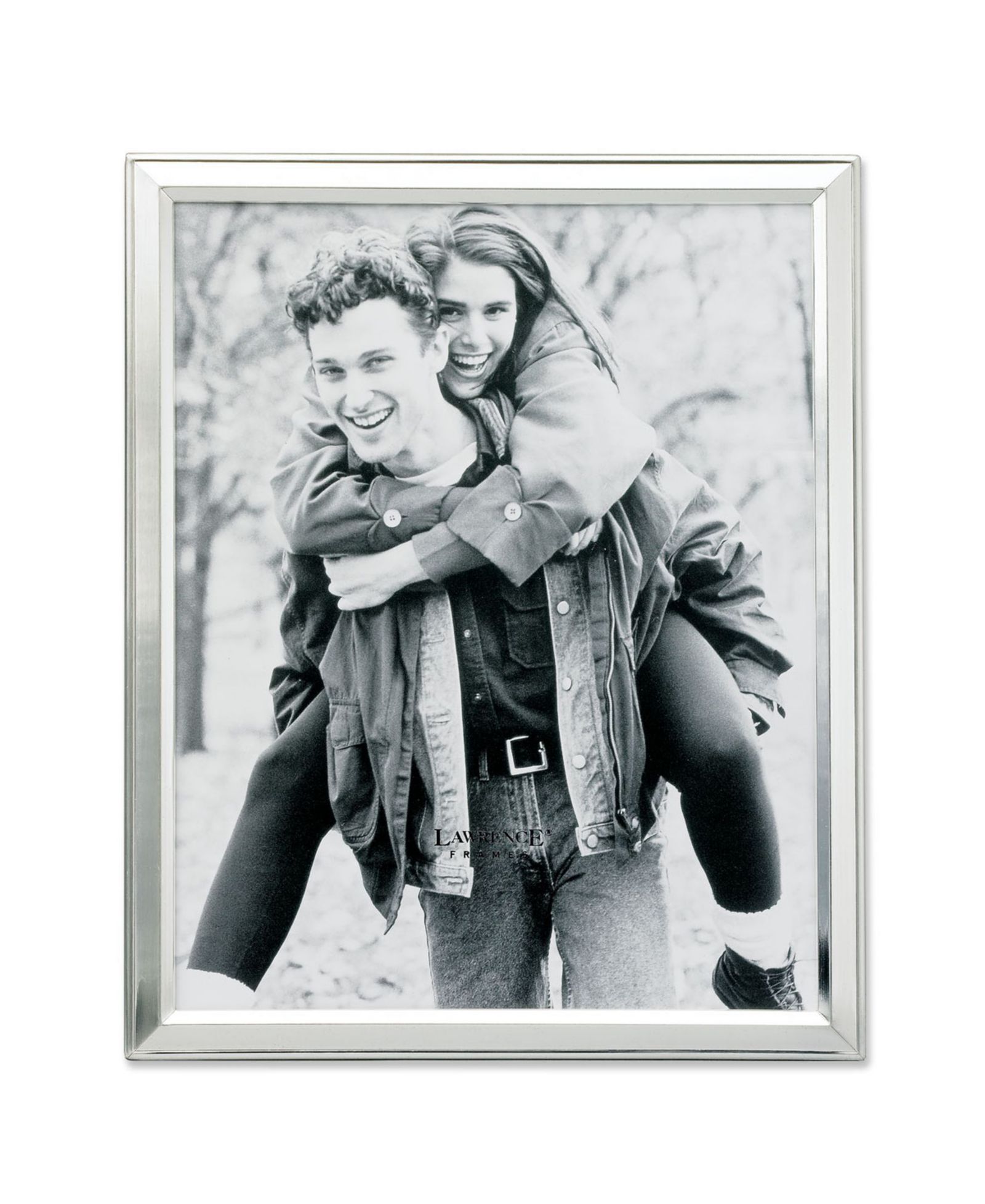 Lawrence Frames Brushed Silver Plated Metal Picture Frame - 4" x 6"