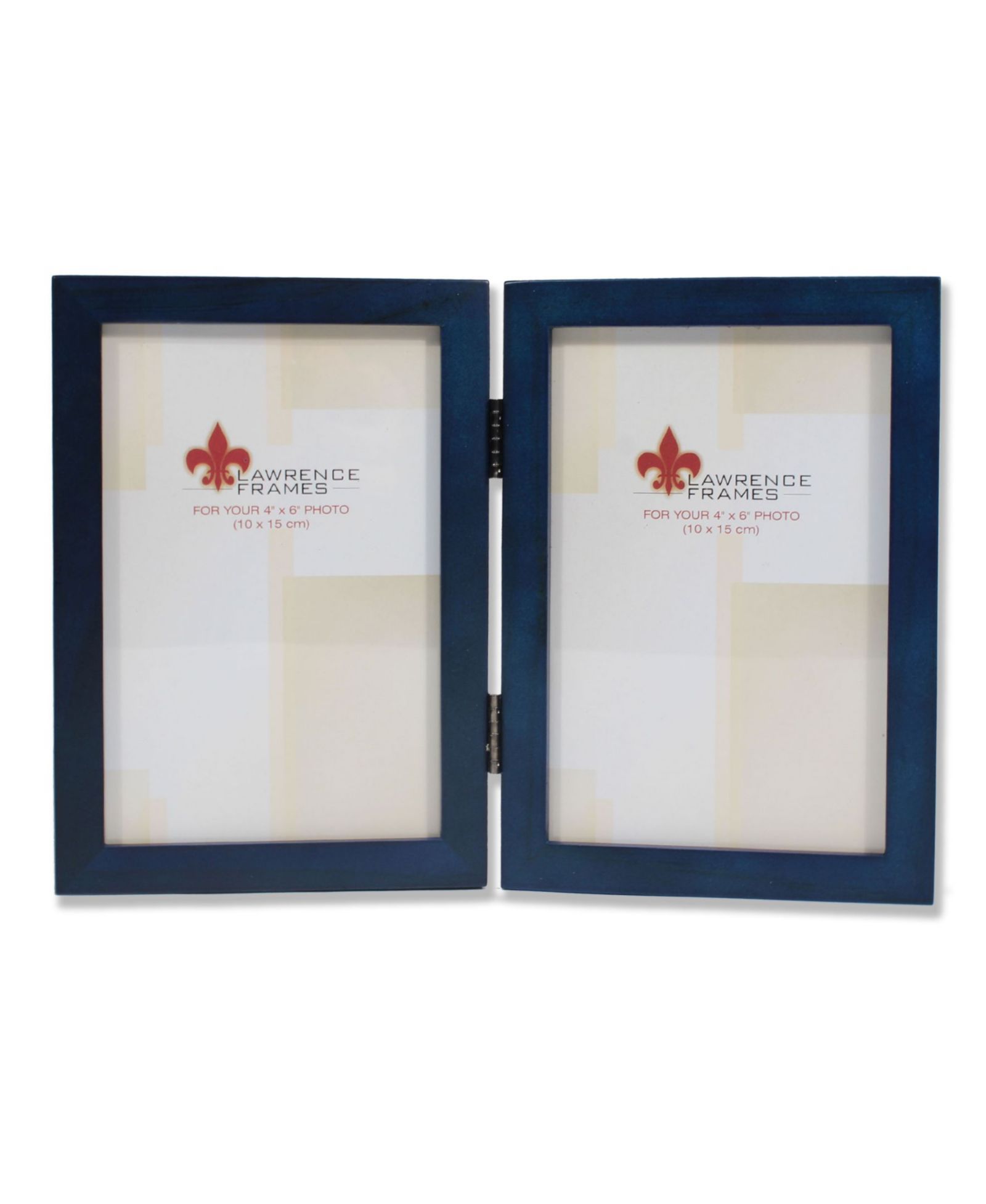 Деревянная двойная рамка для фото Lawrence Frames Hinged Blue - Gallery Collection - 4" x 6"