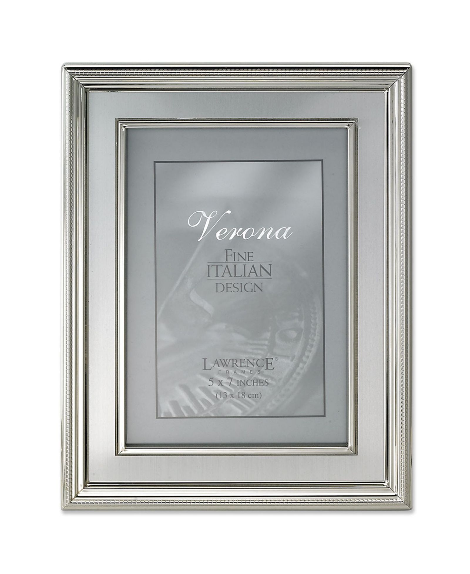 Металлическая фоторамка Lawrence Frames Silver Plated, 5" x 7"