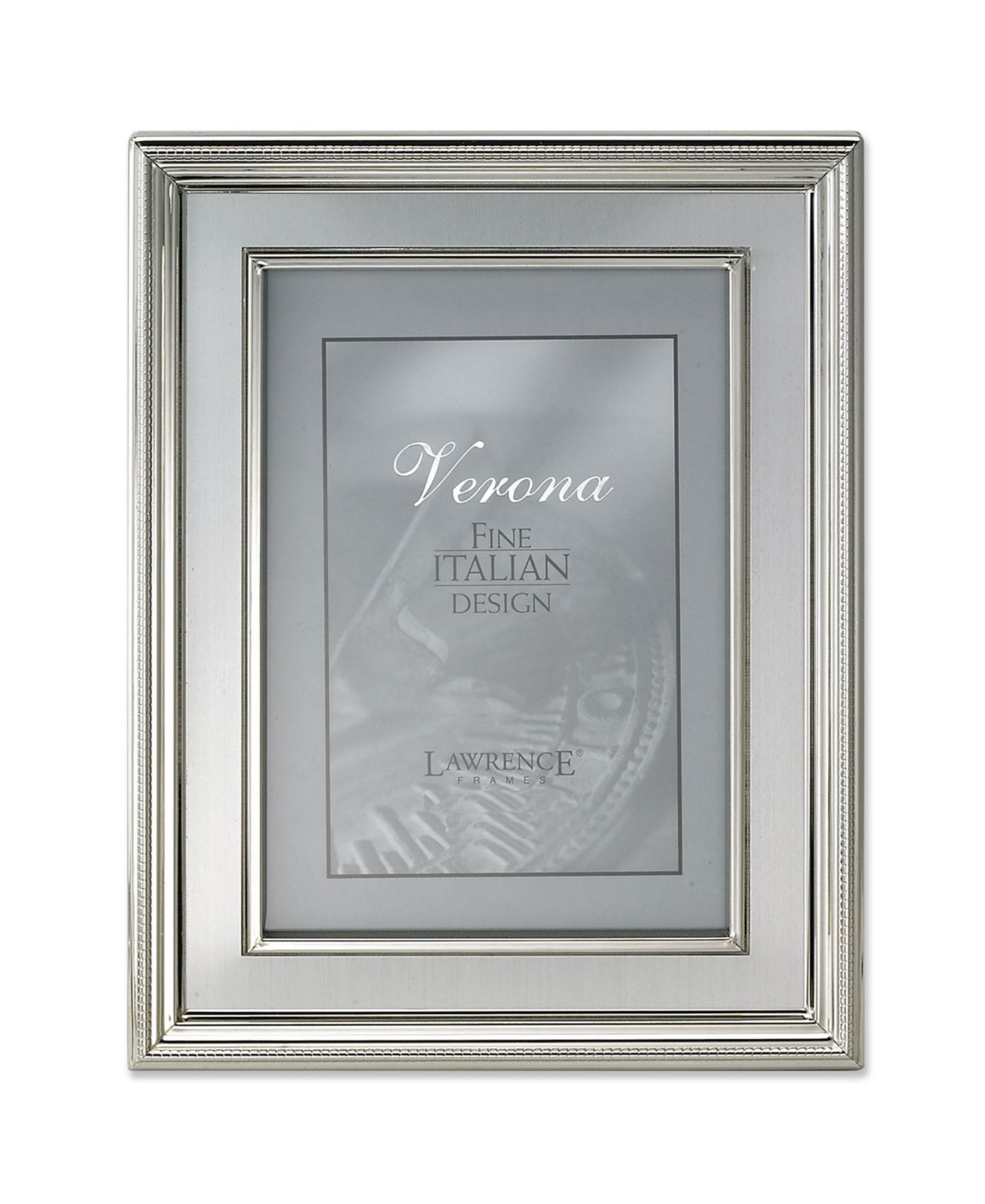Lawrence Frames металлическая фоторамка с серебряным напылением - Brushed Silver - 8" x 10"