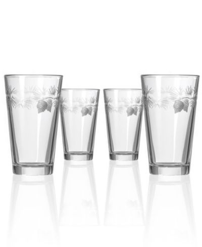 Rolf Glass Icy Pine Beer Pint Glass 16oz - Set of 4 Glasses