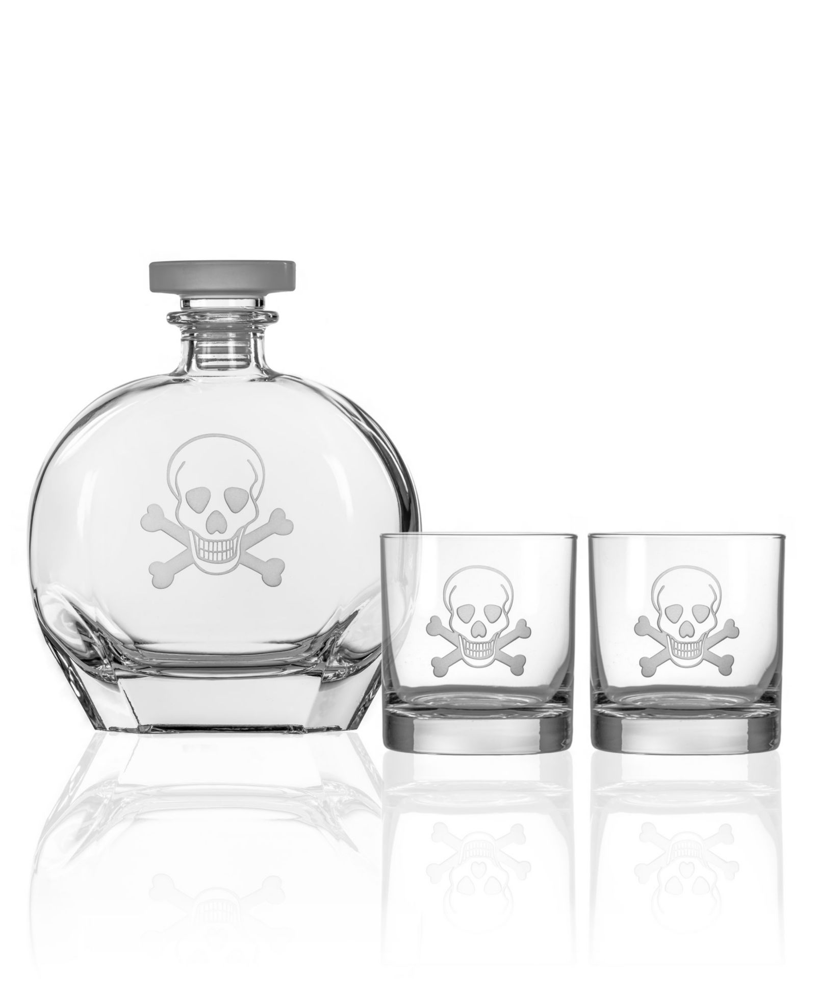 Подарочный набор Rolf Glass Skull And Crossbones из 3 предметов - декантер для виски и стаканы для виски