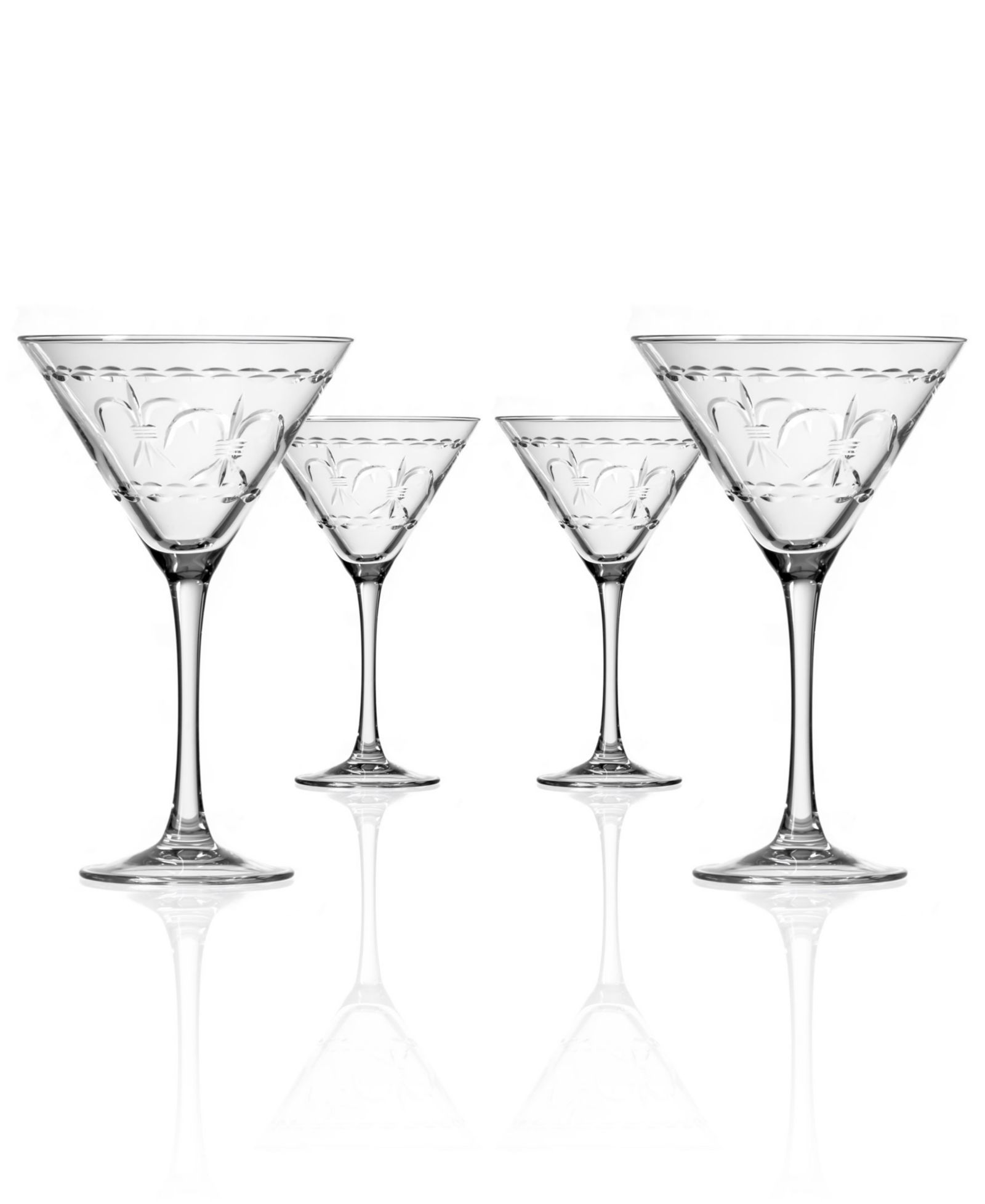 Набор бокалов для мартини Rolf Glass Fleur De Lis 10oz, 4 шт. в упаковке