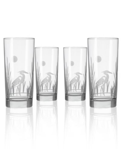 Rolf Glass Heron Cooler Highball Glass 15oz - Set of 4 Glasses