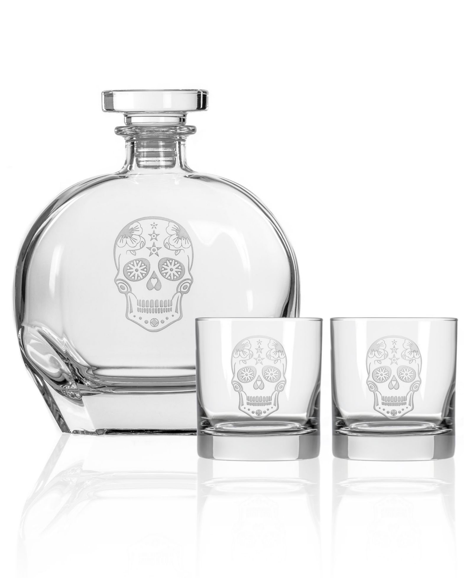 Подарочный набор Rolf Glass Sugar Skull: декантер для виски и стаканы