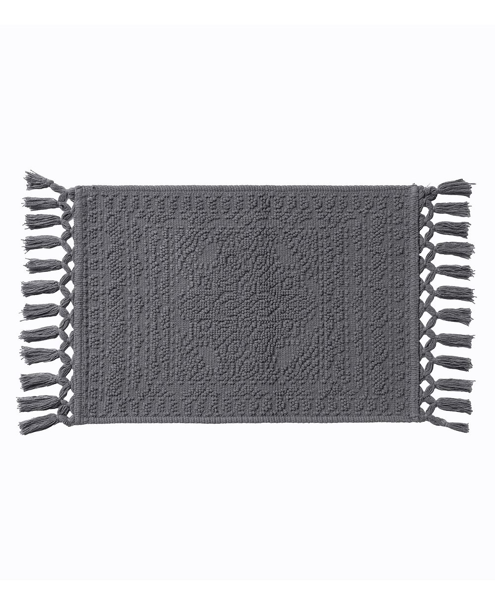 French Connection Nellore Fringe Cotton 17" x 28" Bath Rug