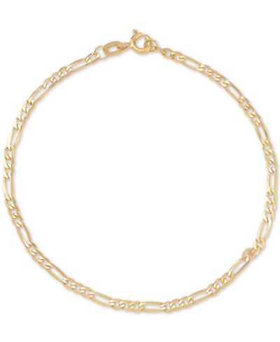Браслет с цепочкой Figaro из 14k Gold, Italian Gold