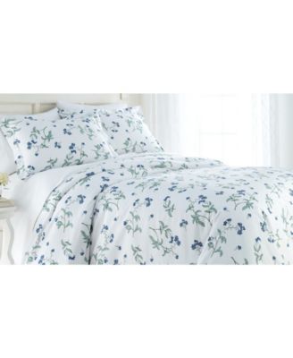Southshore Fine Linens Forget Me Not Cotton Reversible 3-Pc. Duvet Cover Set, King
