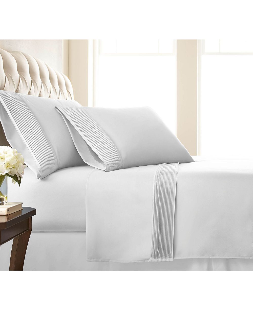 Southshore Fine Linens Classy Pleated 21" Extra deep, Pocket Sheet Set, Full