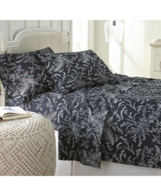 Southshore Fine Linens Ultra-Soft Floral or Solid 4-Pc. Sheet Set, California King