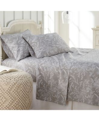 Southshore Fine Linens Ultra-Soft Floral or Solid 4-Pc. Sheet Set, California King