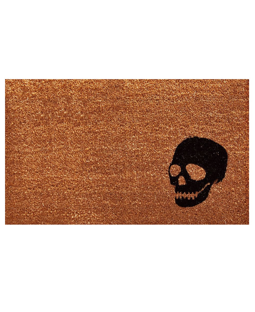 Home & More Skull Natural Coir/Vinyl Doormat, 24" x 36"