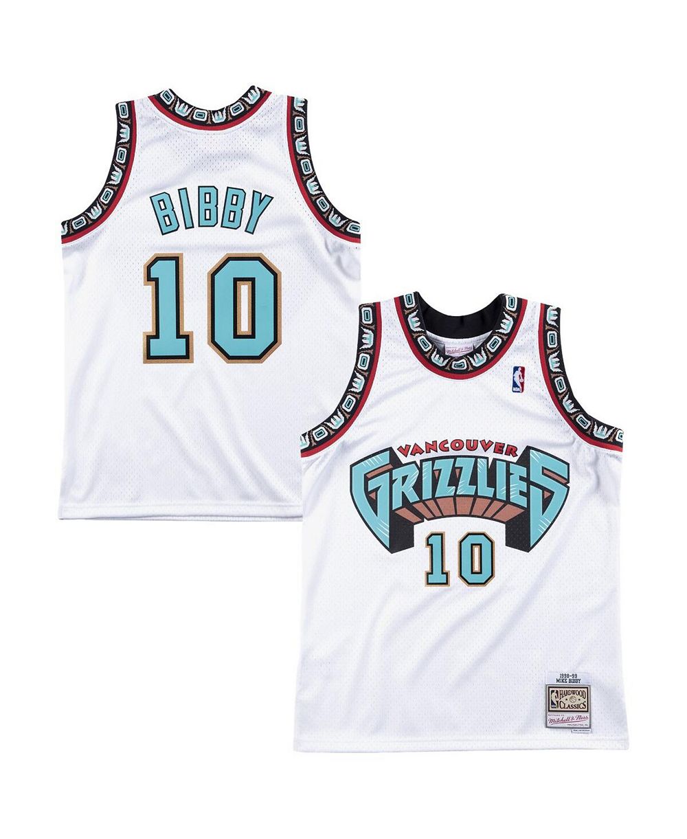 Mitchell Ness Мужская джерси Mike Bibby White Vancouver Grizzlies 1998/99 Hardwood Classics Swingman