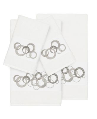Linum Home Turkish Cotton Annabelle 4-Pc. Embellished Towel Set