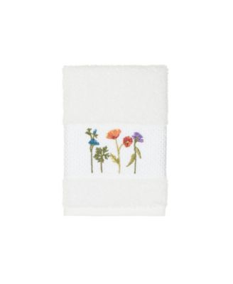 Linum Home Turkish Cotton Serenity Embellished Washcloth