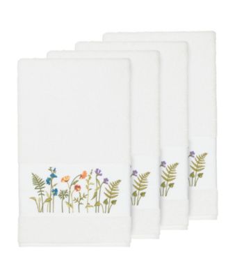 Linum Home Turkish Cotton Serenity 4-Pc. Embellished Bath Towel Set