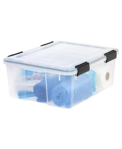 IRIS 30.6qt WEATHERPRO Пластиковый контейнер для хранения с крышкой и защелками