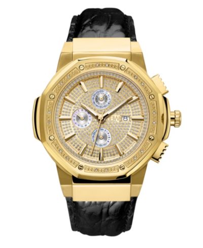 Мужские часы JBW 10 YR Anniversary Saxon Diamond (1/6 ct.t.w.) & 18K Gold Plated