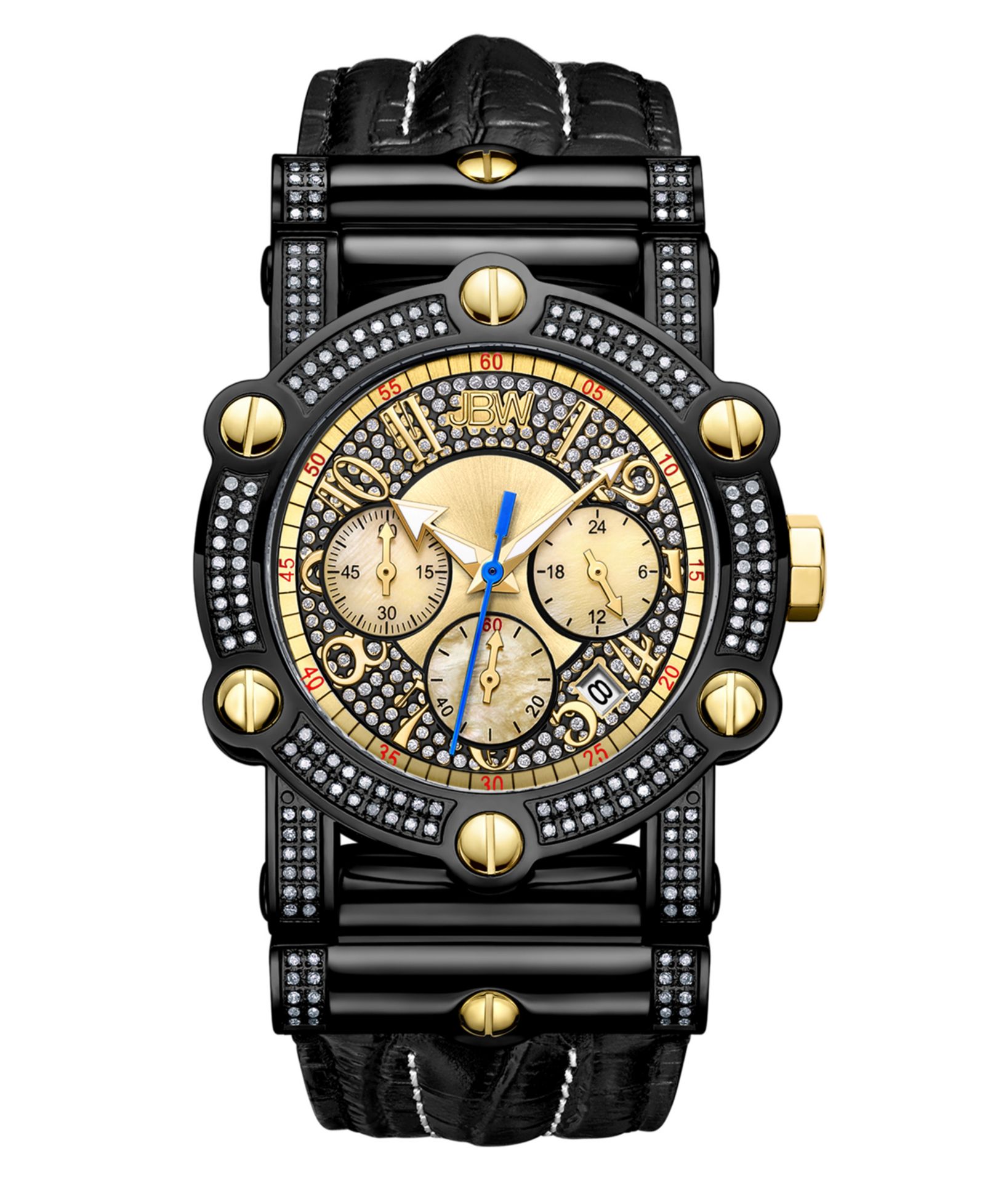 JBW Men's 10 YR Anniversary Phantom Diamond (1 3/4 ct.t.w.) & Chronograph Watch