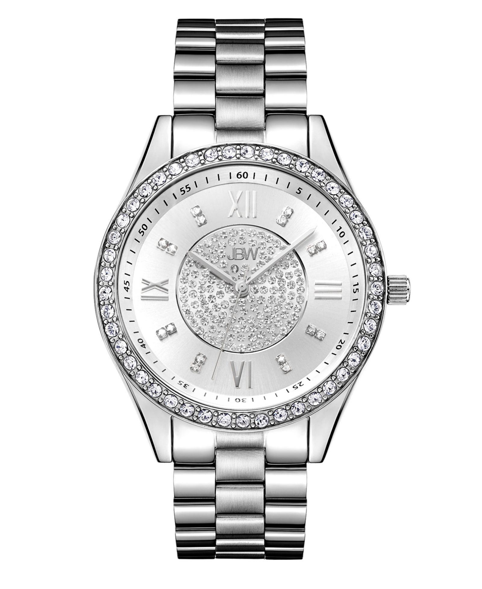 JBW Женские часы Mondrian Diamond (1/6 ct.t.w.) из нержавеющей стали
