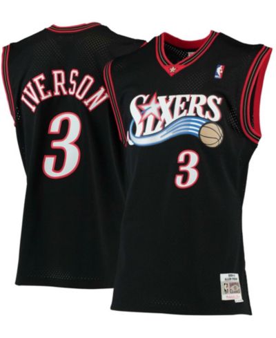 Мужская баскетбольная джерси Philadelphia 76Ers 2000-01 Hardwood Classics Swingman, Allen Iverson, черная