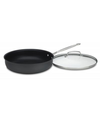 Cuisinart Chefs Classic глубокая сковорода с крышкой из твердого анодированного алюминия 12"