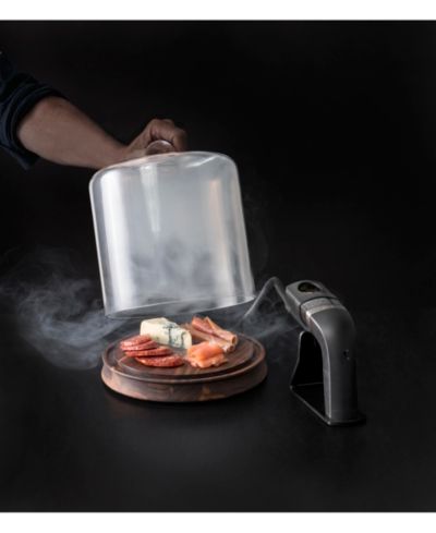Crafthouse Glass Smoking Cloche with Handheld Smoker & Chips