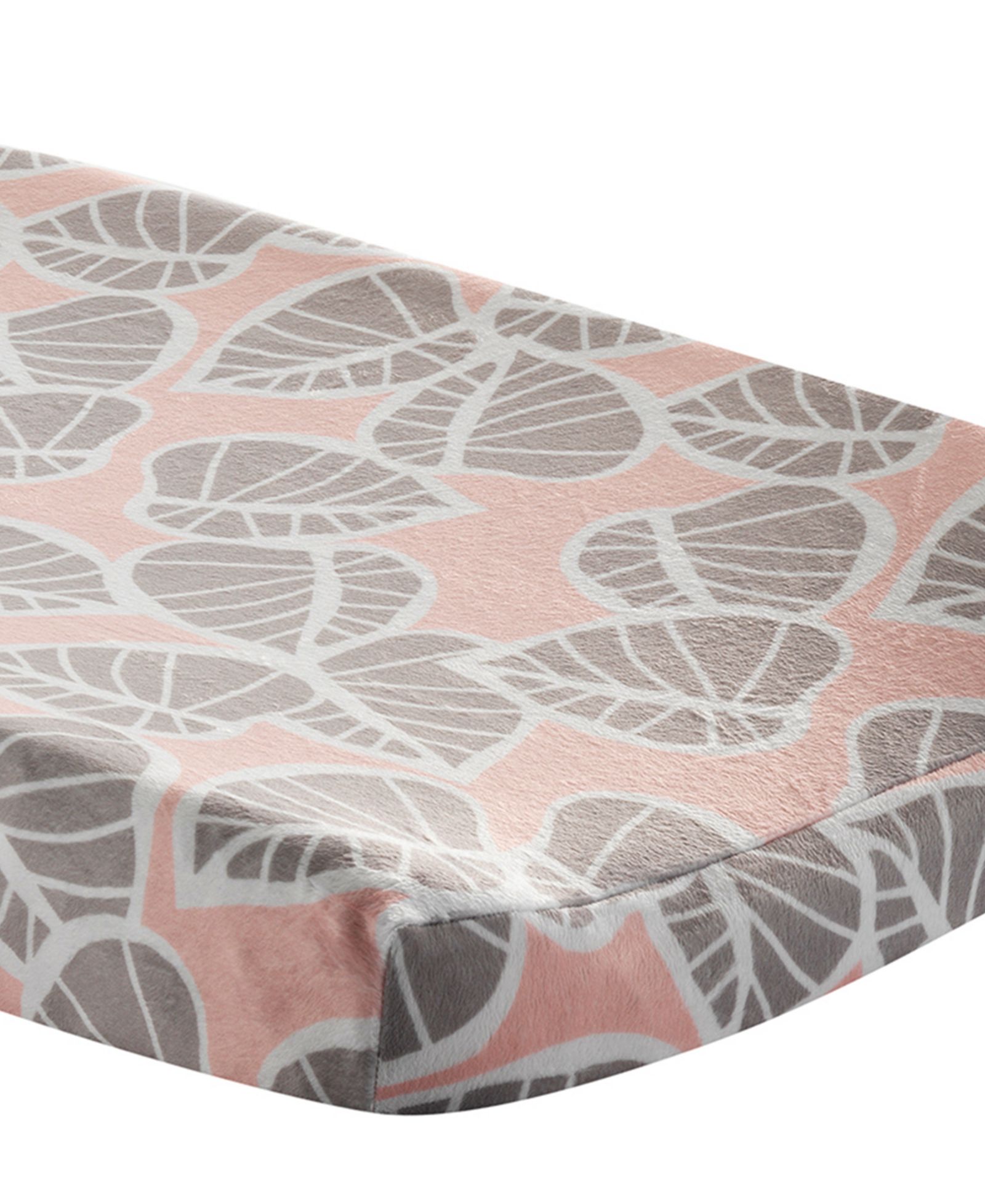Lambs & Ivy На чехол для пеленального матика Calypso Pink/Taupe Leaf Print