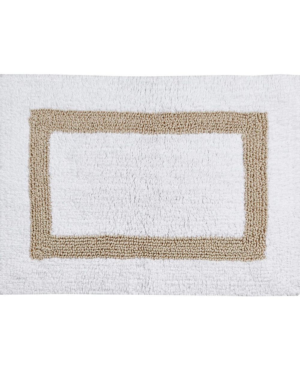 Better Trends Lux Contrast Frame Bath Rug, 21" x 34"