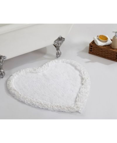 Better Trends Ruffle Heart Shape Bath Rug, 30"