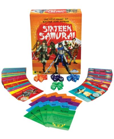 Outset Media Sixteen Samurai Strategy Fast-Paced Board Game, Ages 8+