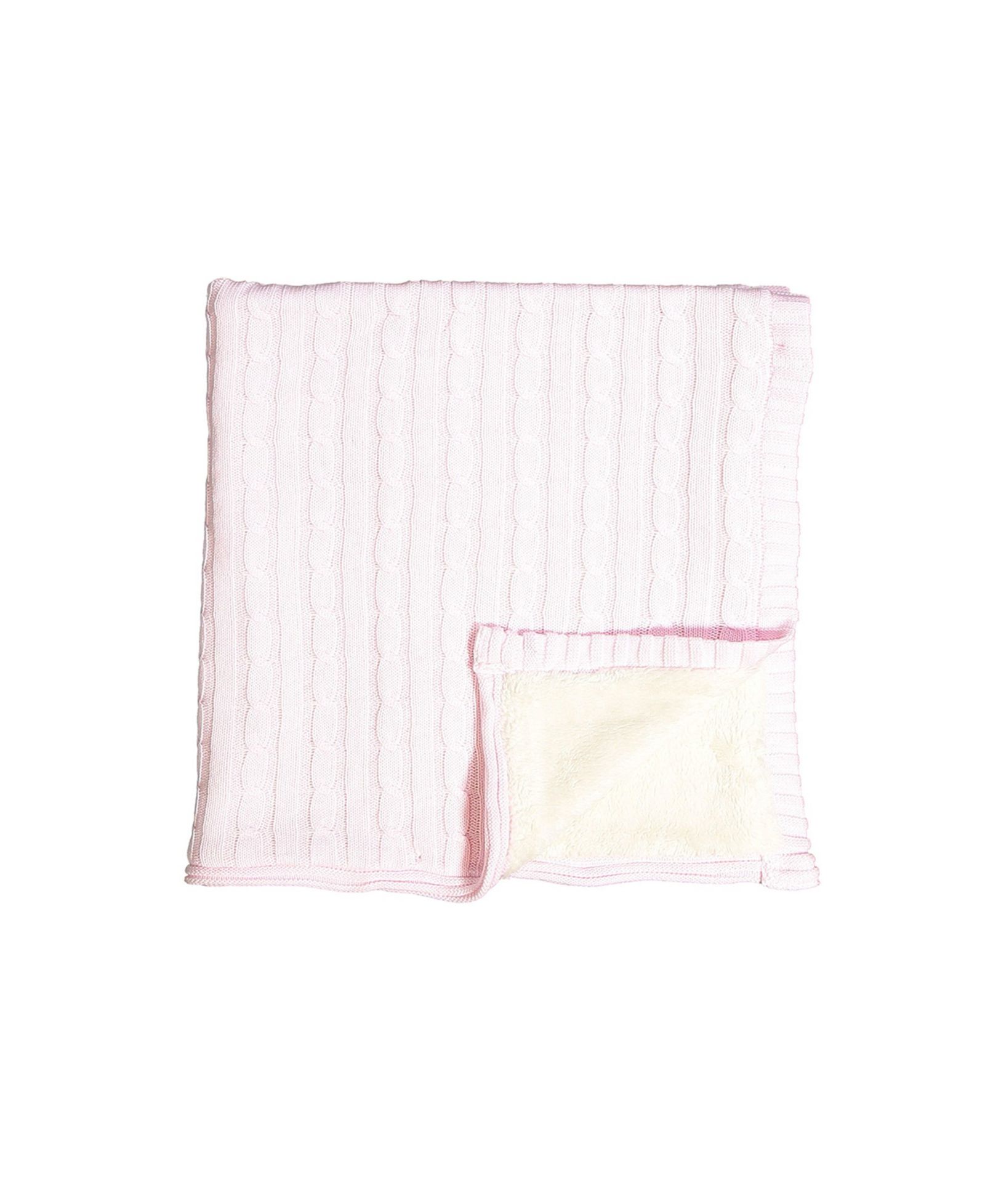 3 Stories Trading Baby Girl Cable Knit Sherpa Blanket