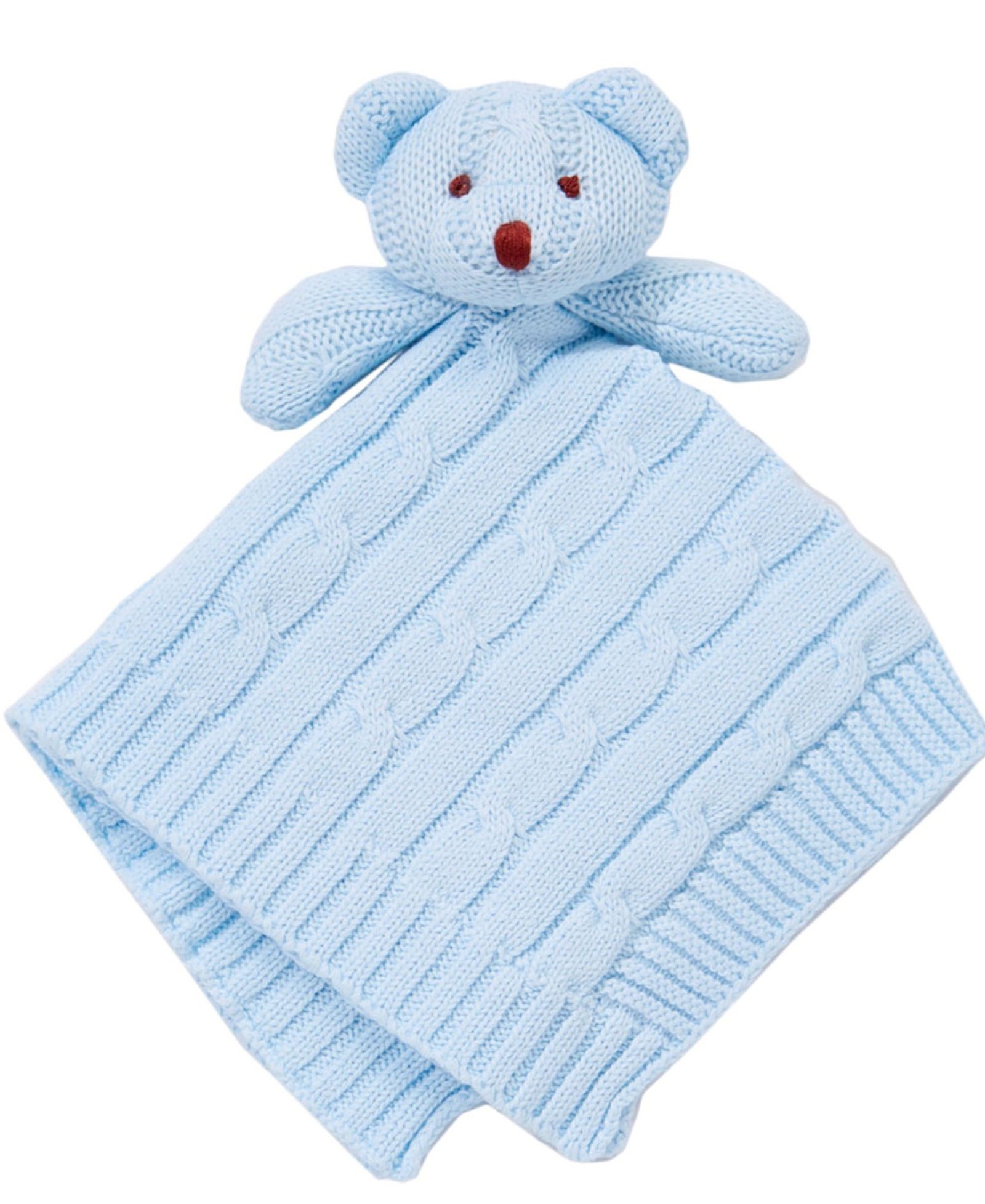 Вязаное одеяло с медведем 3 Stories Trading Security Blanket
