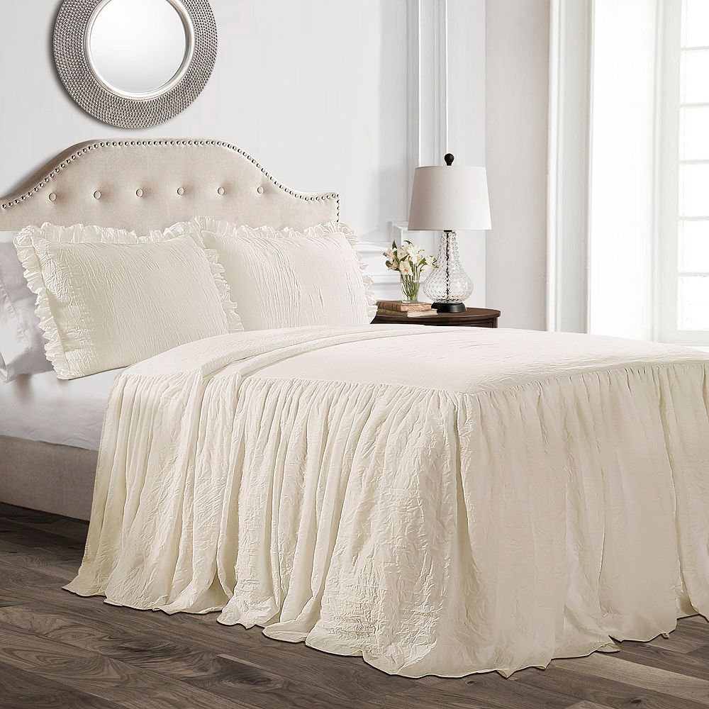 Lush Décor Ruffle Skirt 3-Pc. Bedspread Set, King