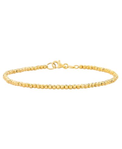 Italian Gold Beaded Bracelet in 14k Gold