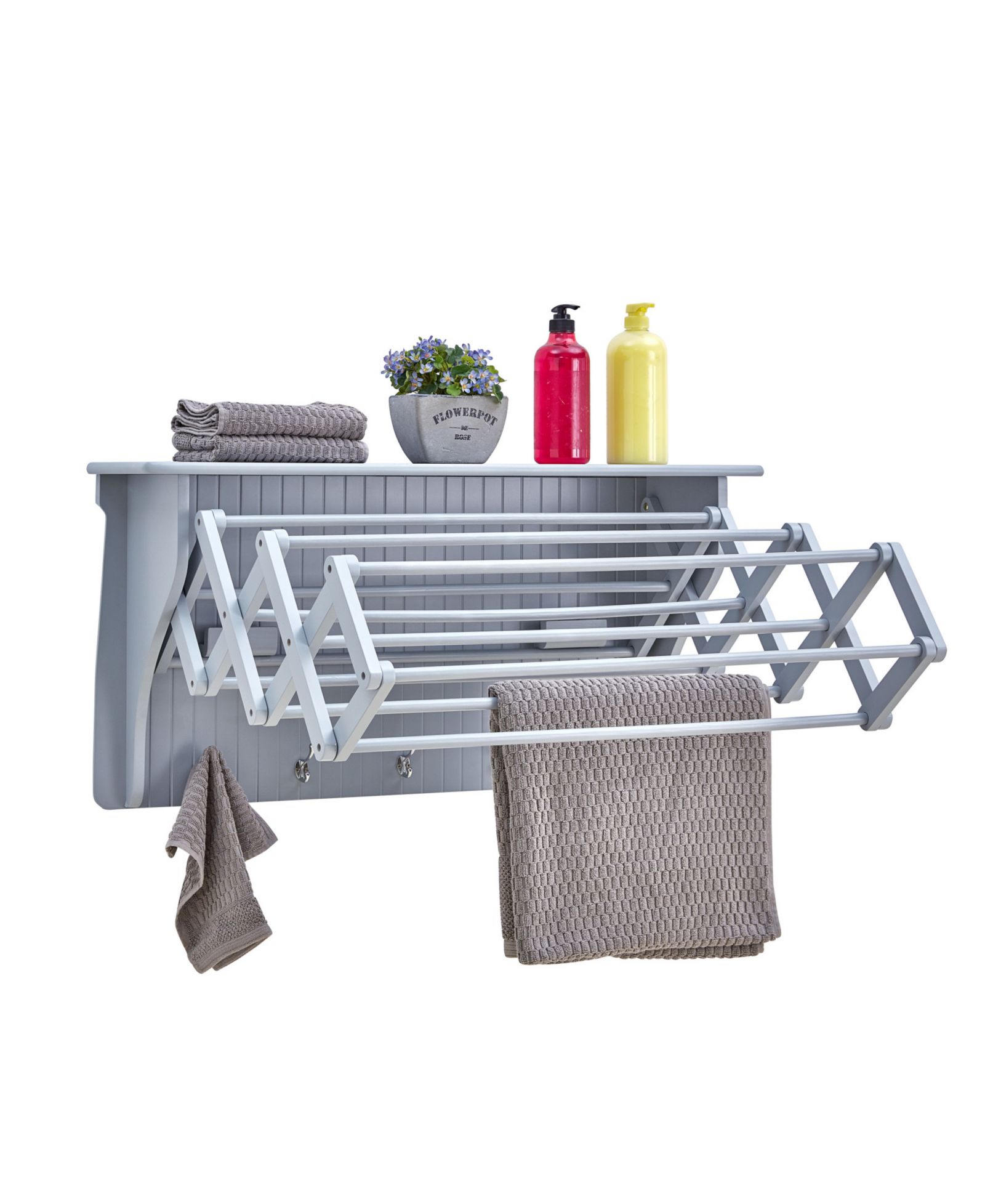 Danya B. Wall Mounted Retractable Accordion Drying Rack