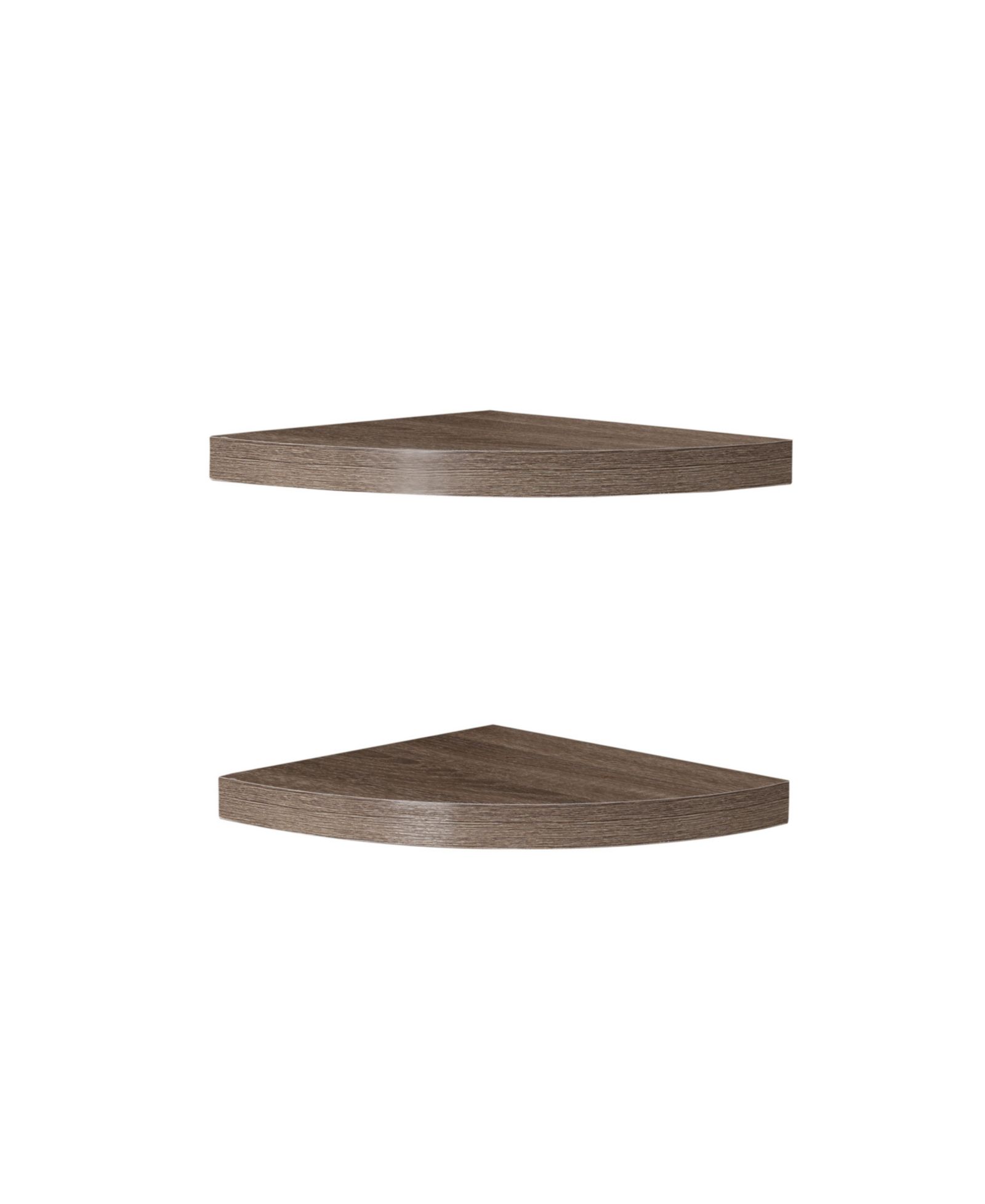 Угловые радиальные полки Danya B. Rustic Weathered Oak, комплект из 2 шт